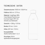 Aarke 2er-Pack PET-Flaschen 1000 ml für Carbonator 3 – BPA-frei & recycelbar – Bild 8