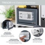 HMF Safe Möbeltresor 31 x 20 cm mit Elektronikschloss – Sicherer Dokumentenschrank für Zuhause & Büro – Bild 4