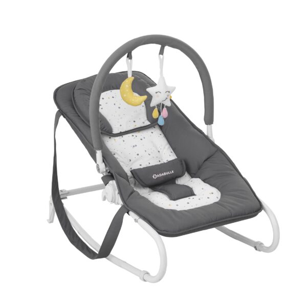 Badabulle Easy Moonlight Babywippe – 5-fach verstellbar mit Kopfstütze & Spielbogen