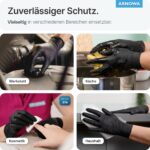 1000x ARNOMED Nitril-Einweghandschuhe Schwarz Grösse M – Reissfeste Schutzhandschuhe – Bild 3