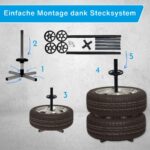 cartrend Reifenständer XL für 4 Reifen – Tragkraft 120 kg, bis 285 mm – Bild 3
