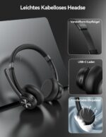 TECKNET V5.2 Bluetooth Headset mit Noise Cancelling – Wireless Kopfhörer für Büro & Callcenter – Bild 2