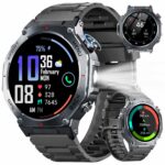 Jugeman Smartwatch Herren 1,43" AMOLED – Militär GPS Fitnessuhr mit 160+ Sportmodi & 20 Tage Akku