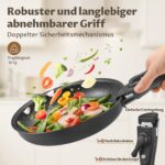 Fadware 3-teiliges Pfannenset mit abnehmbarem Griff – Stapelbar für alle Herdarten – Bild 6