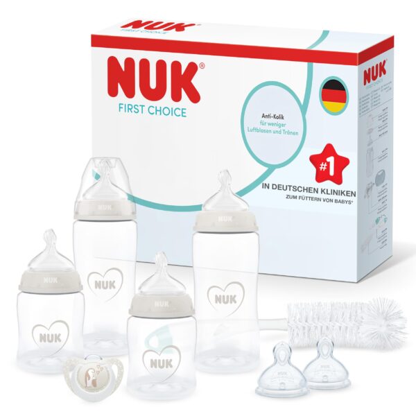NUK First Choice Perfect Start Babyflaschen-Set – Anti-Kolik für Neugeborene 0–6 Monate