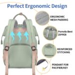 Pomelo Best Baby Wickelrucksack Macaron – Multifunktional mit Isolierfächern & Wickelunterlage – Bild 4