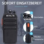 Retevis RT24 PMR446 Walkie Talkie – Lizenzfreies Funkgerät mit 16 Kanälen für Reichweite & Freisprechbetrieb – Bild 3