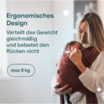 KOALA BABYCARE Tragetuch – Ergonomische Babytrage bis 9 kg für Neugeborene – Bild 7