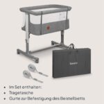 Lionelo Aurora 3in1 Babybett bis 9 kg – Beistellbett, Wiege & Stubenwagen mit Höhenverstellung – Bild 9