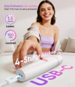 Birch 4-in-1 Damenrasierer mit Doppelring-Klingen – Elektrischer Haarentferner für Gesicht & Bikinizone – Bild 5