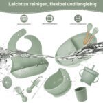 CUBTEM 12er Baby Geschirr Set mit Silikon – BPA-frei Kindergeschirr mit Saugnapf – Bild 4