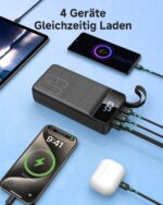 PDBEST 60000mAh Powerbank mit 22,5W USB-C Schnellladung – Externe Akku für Smartphones & Tablets – Bild 5