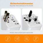 TESSAN Universal Reiseadapter – 4 USB & AC Steckdose für 150+ Länder – Bild 4