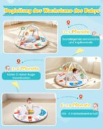 Oneyus Spielbogen Baby mit 5 abnehmbaren Spielzeugen – Montessori Lernspielzeug ab 0+ Monaten – Bild 5