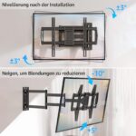 MOUNTUP 962mm Langarm TV-Wandhalterung 42-75 Zoll – Schwenkbar & Neigbar bis 45kg – Bild 6