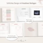 mintkind® Schwangerschaftstagebuch Leinen – 112 Seiten Hardcover mit Sticker Set für werdende Mütter – Bild 5