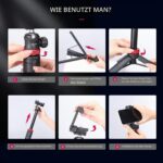 ULANZI MT-44 2-in-1 Stativ 147cm – Universaler Selfie Stick & Kamerastativ mit 360° Kugelkopf – Bild 4