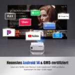 ZDK 2026 4K Mini Beamer mit Android 14 – Tragbarer Heimkino Projektor mit 270° Ständer – Bild 7