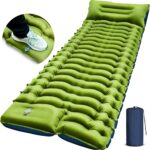 Yuzonc Isomatte 195x68 cm mit Fussspump & Kissen – Aufblasbare Campingmatratze für Wandern