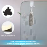 UUlioyer Duschregal zum Hängen aus SUS304 Edelstahl – Bohrerfreie Installation für Glastüren – Bild 6