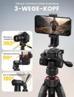 Lamicall Kamerastativ 170cm mit Schnellöffnung & 8kg Tragkraft – Profi-Tripod mit Handyhalterung – Bild 4