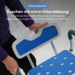 Safe Age Duschstuhl mit abnehmbarer Rückenlehne – höhenverstellbar & rutschfest – Bild 3