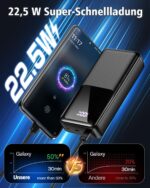CFIAI Power Bank 40000mAh mit 22,5W PD – Schnellladegerät mit 3 Anschlüssen für iPhone & Android – Bild 3