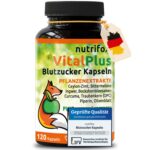 Nutrifox® Vital Plus Blutzucker Kapseln – 120 Stück für 2 Monate Stoffwechselunterstützung