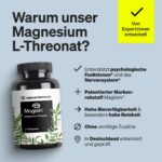 Magnesium L-Threonate Magtein® 2.083mg – 90 vegane Kapseln für Nervensystem & mentale Klarheit – Bild 3