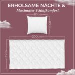 EVAN BROWNS® Bettenset 135x200 4-teilig – Bettdecke & Kopfkissen mit ÖKO-TEX Zertifikat – Bild 2