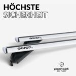 Owen Dachträger 3.0 Pro 120cm Silber – 90 kg Tragkraft für geschlossene Reling – Bild 4