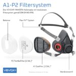 VEVOX® Atemschutzmaske A1P2 – Professioneller Schutz vor Gasen, Dämpfen & Feinstaub – Bild 4