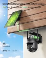 YESYAMO 2K Überwachungskamera Aussen mit Akku & Solarpanel – 355° Pan-Tilt WLAN Kamera – Bild 3