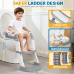 Orzbow 2-in-1 Kinder-Toilettensitz mit Treppe – Höhenverstellbar & Rutschfest – Bild 2
