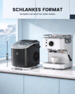 EASYERA Eiswürfelmaschine kompakt – 12 kg/24h Eisproduktion, 6 Minuten, 2 Grössen – Bild 4