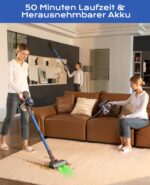 Ivormentico Akkustaubsauger 50 Min Laufzeit 40 KPA – Kabelloses Reinigungssystem für Tierhaare – Bild 3
