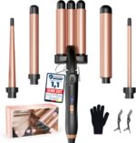 BESTOPE MIX Welleneisen Set 5 in 1 – Lockenstab mit 5 Aufsätzen & Schnellaufheizung