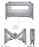 Moby-System Baby Reisebett 128x68 cm – Klappbett mit Matratze & Tragetasche für Babys bis 15 kg – Bild 6