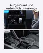Anker 75W USB-C Kfz-Ladegerät mit einziehbarem Kabel – Schnellladestation für iPhone & MacBook – Bild 5