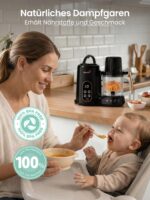 Grownsy Babynahrungszubereiter mit Doppel-Dampfkorb – Dampfgarer, Pürierer & Sterilisator – Bild 8