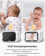 GHB Babyphone mit Kamera 3,5 Zoll – HD-Nachtsicht, VOX-Modus & Gegensprechfunktion – Bild 6