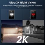 wansview 2K Überwachungskamera Aussen mit Solarpanel & Akku – kabellose Aussenkamera WLAN IP65 – Bild 3