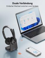 TECKNET V5.3 Bluetooth Headset mit ENC Mikrofon – 55+ Std. Akku für Büro & Callcenter – Bild 6