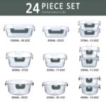 MCIRCO 24-teiliges Glas-Vorratsdosen-Set – Borosilikatglas für Küche & Meal Prep – Bild 3