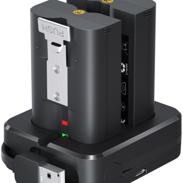 2x 6040mAh Akku mit Dual-Ladestation für Ring Video Doorbell 2/3/4 – Professionelle Ersatzbatterien
