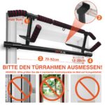 DH FitLife Klimmzugstange Türrahmen 70-92cm – Ohne Montage mit Schlingentrainer – Bild 4