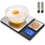 Letron Digitale Küchenwaage mit Dual-Plattform 15kg/1g & 500g/0.01g – Profi-Feinwaage