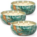 3er Set Citronella Kerze Outdoor 15oz – Natürliches Sojawachs mit 240+ Stunden Brenndauer