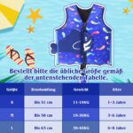 Nigecue Kinder-Schwimmweste aus Neopren mit Auftriebskörpern – Sicher schwimmen lernen – Bild 2