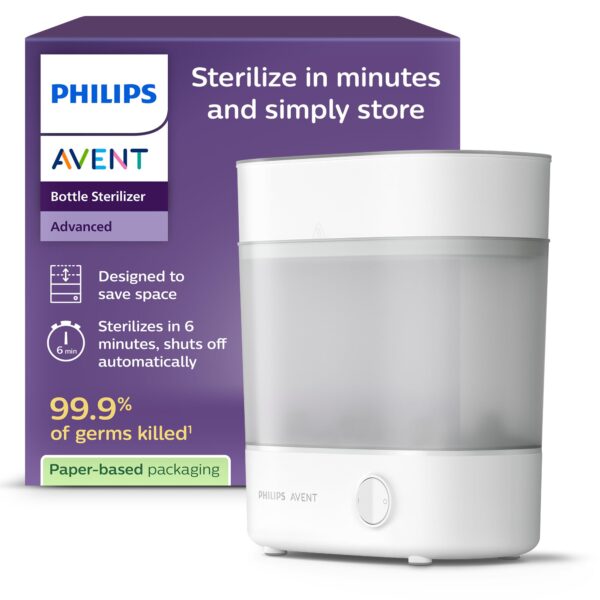 Philips Avent Dampfsterilisator SCF291/00 – Elektrischer Flaschensterilisator für Babys